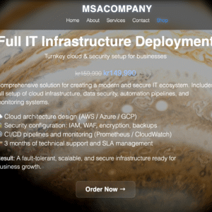 Full IT Infrastructure Deployment